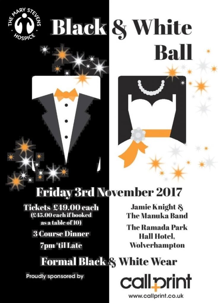 Black and white ball poster