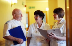 Hospice staff discussing other services
